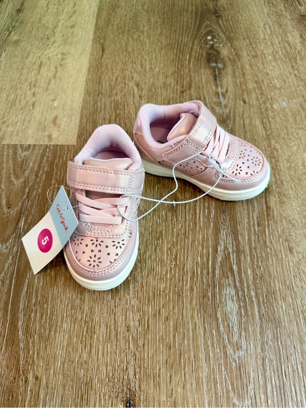 Cat & Jack Pink Floral Cutout Sneakers for Kids